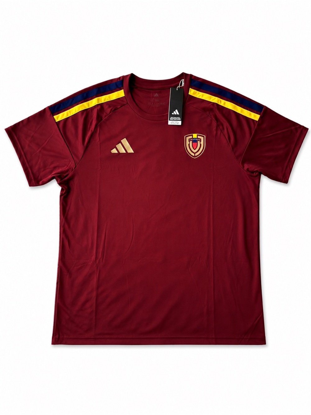 adidas venezuela Performance Jersey with Gold and Navy Accents